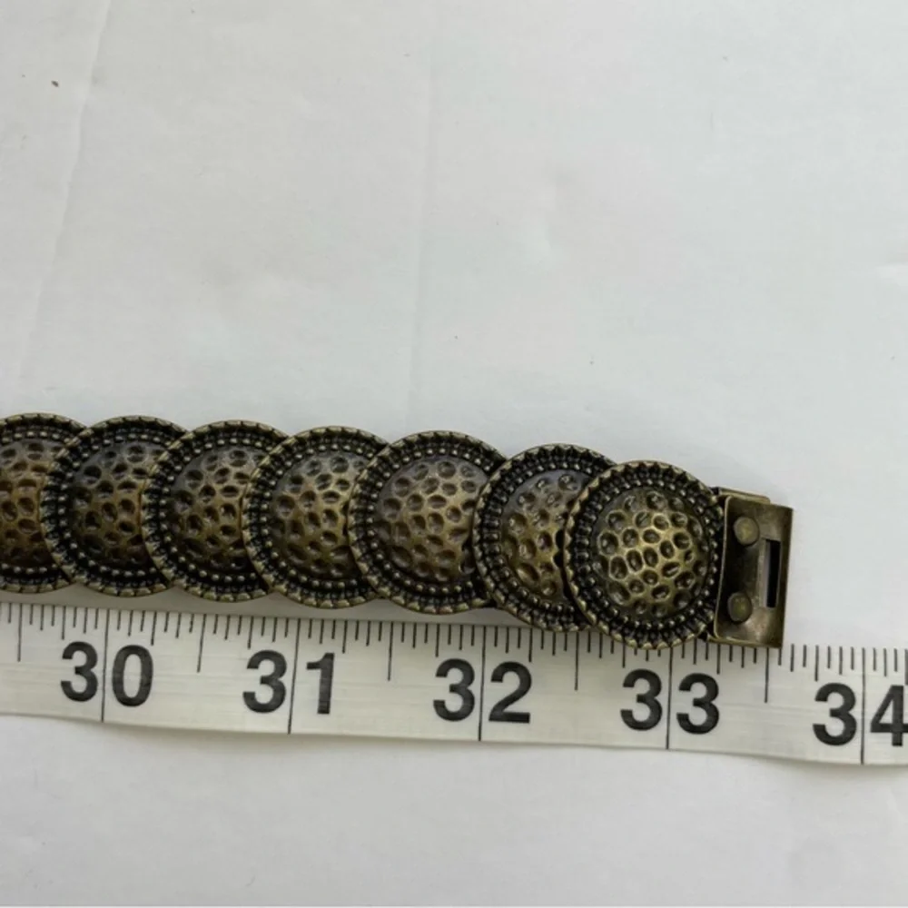 Metal‎ Coin Shield Medallion Stretchy Boho Belt